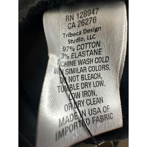 Nili Lotan XS Slouchy Paris Pants $345 Drop Crotch Cotton Crop Washed Black/Blue - Picture 5 of 5